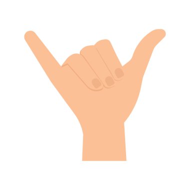 Male hand in shaka gesture sign  clipart