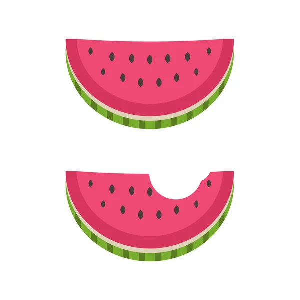 Watermelon Piece Vector Illustration