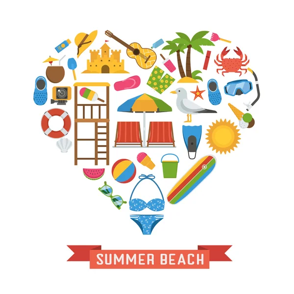 Amor verano playa concepto — Foto de Stock