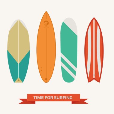 Vektör Surfboard toplama