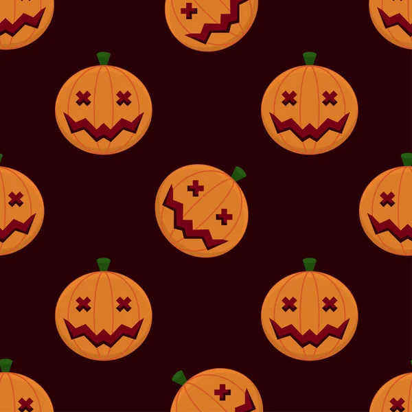 Halloween tök zökkenőmentes minta — Stock Vector