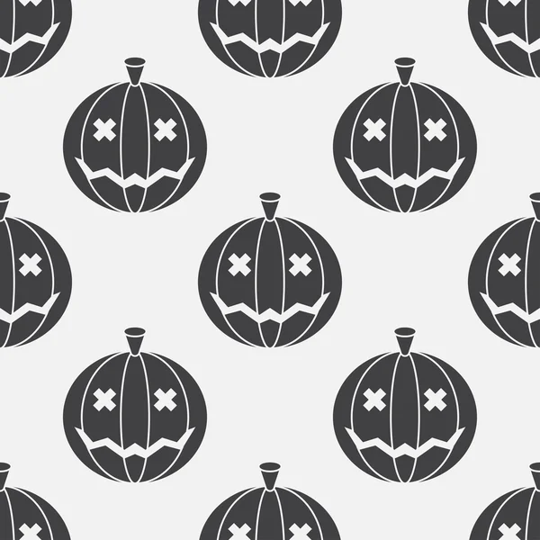 Fondo de patrón de calabaza sin costura de Halloween — Vector de stock