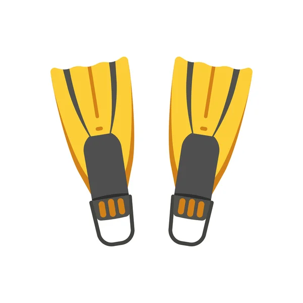 Scuba diving flippers pair. — Stock Vector