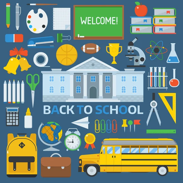 Back to School Set — Stock Vector