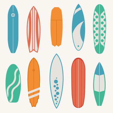 Vintage Surfboards Set