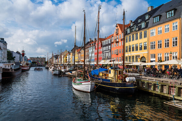 Nuhavn Harbor in Copenhagen