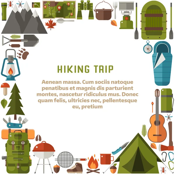 Hiking çelme takmak arka plan — Stok Vektör