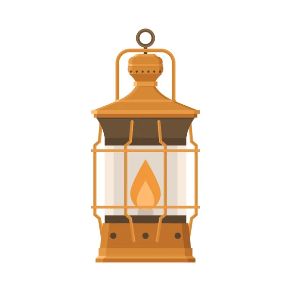 Camping svítilny nebo plynová lampa — Stockový vektor