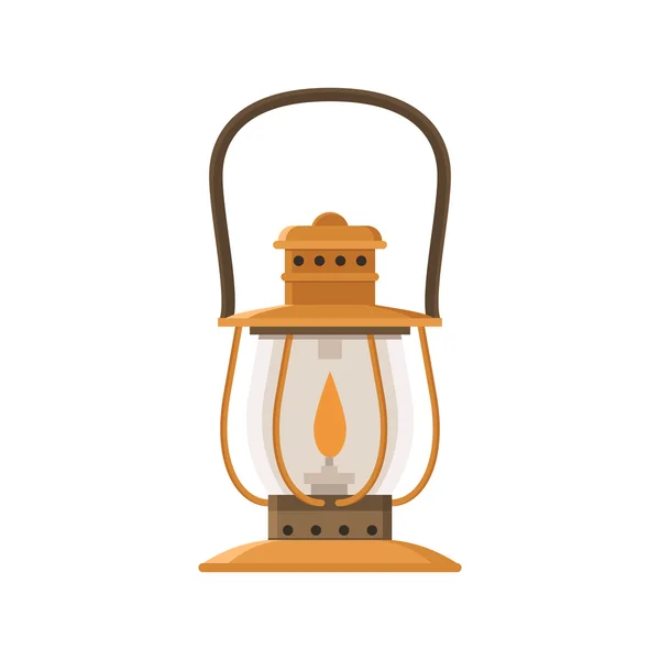 Linterna de camping o lámpara de gas — Vector de stock