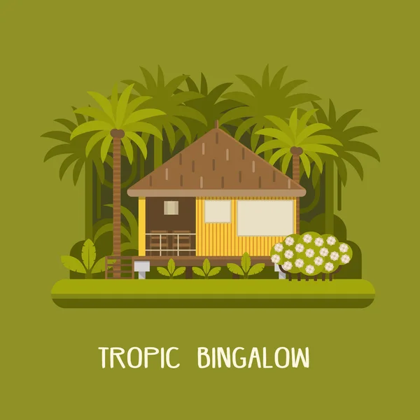 Forest Bungalow Background — Stock Illustration Forest Bungalow Background Royalty Free Stock Illustrations