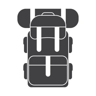 Turist sırt çantası sırt çantası vektör simgesi