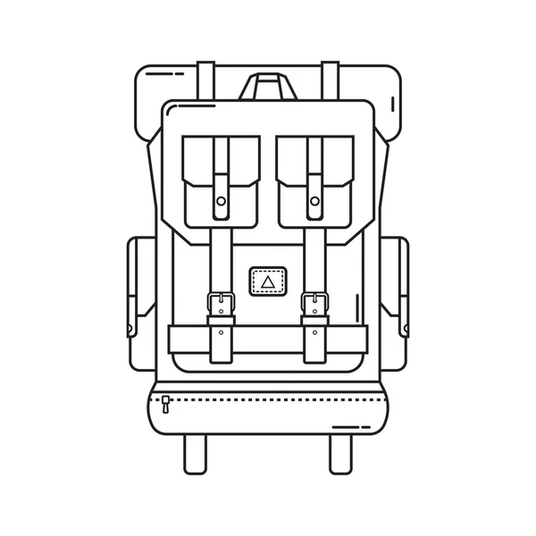 Sırt çantası simgesini hiking — Stok Vektör