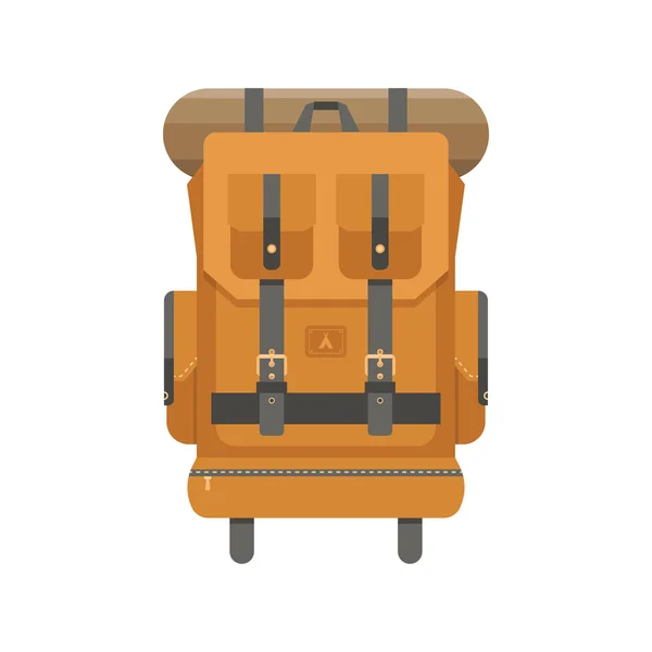 Icono de la mochila turística — Vector de stock