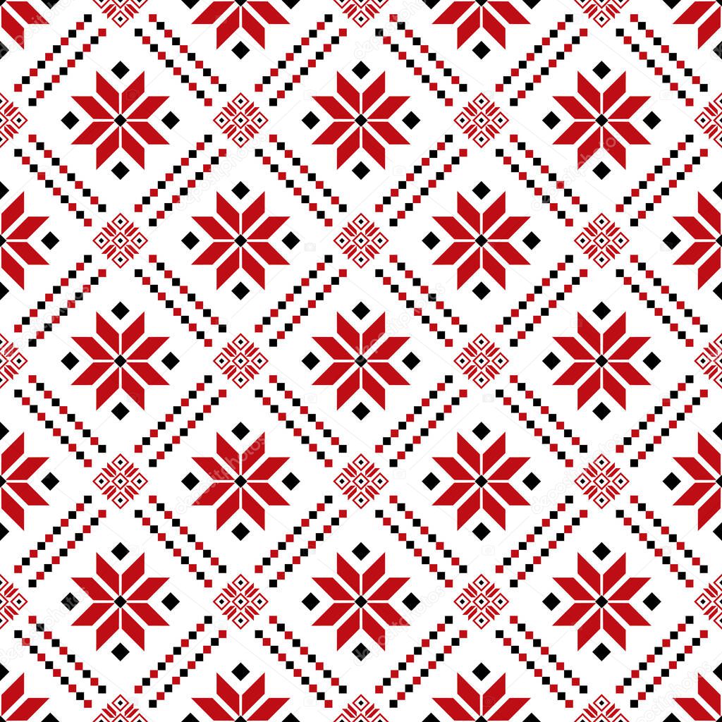 Belarus Ornament Seamless Pattern Background