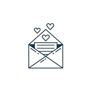 Romantik Not ya da Aşk Mektup Satırı Simgesi