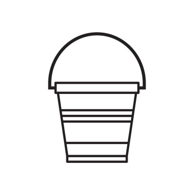 Satır Sanat Dizaynında Bahçe Kovası Simgesi