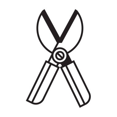 Bahçe Budama Tesisi Secateurs Satır Sanat Simgesi