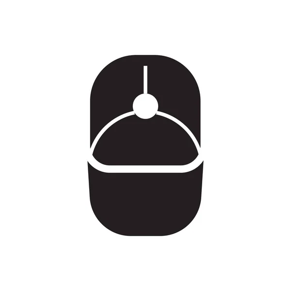 Verano Cap Top View icono en el diseño del esquema — Vector de stock