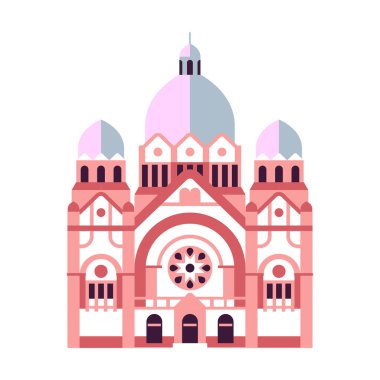 Novi Sad Sinagog Bina Simgesi Düz