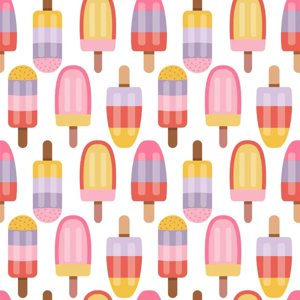 Παγωτό φρούτων Sorbet and Popsicle Pattern — Διανυσματικό Αρχείο