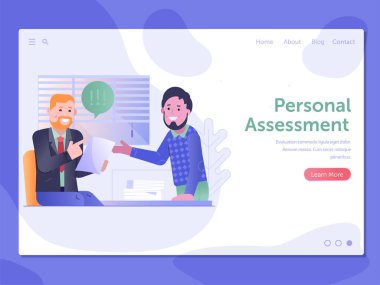 Kişisel Değerlendirme Web Sitesi Sayfa Şablonu
