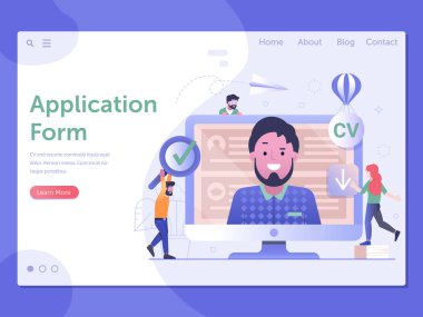 İş Uygulama Formu Web Sayfası İniş Şablonu