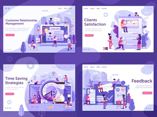 Düzlükte Çevrimiçi İş Yönetimi Kullanıcı Arayüzü Afişleri