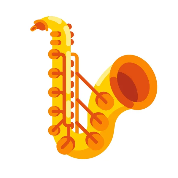 Saxophone Brass Trumpet Jazz Instrument Icon — Stockový vektor