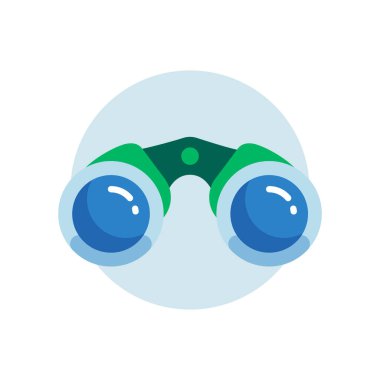 Dairesel Düz Tasarımda Basit Dürbün Simgesi