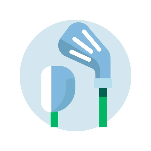 Golf Club Heads Icon in Flat Design — Stock Vector