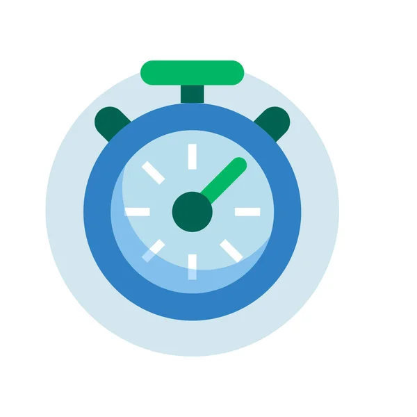 Ikon Penghitung Olahraga atau Jam Stopwatch dalam Rancangan Datar - Stok Vektor