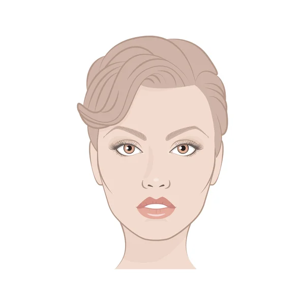 Beauté femme visage — Image vectorielle