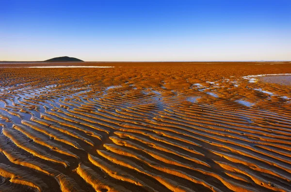 Ondas de arena en una playa interminable — Foto de Stock