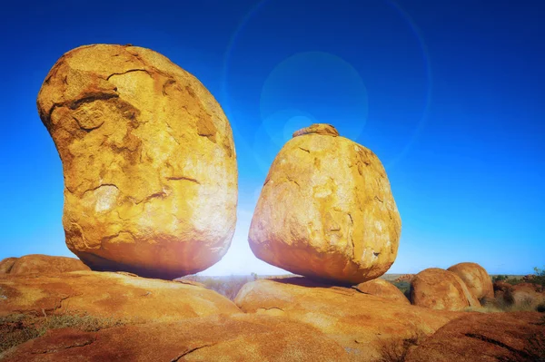 De Devils Marbles In de Australische Outback — Stockfoto