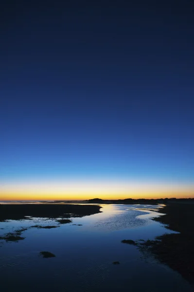 Atardecer del río azul — Foto de Stock