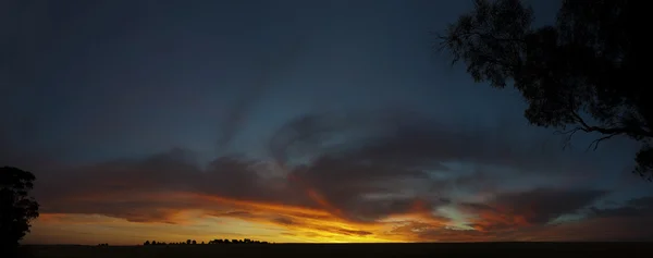 Pôr do sol rural Panorama Imagem De Stock