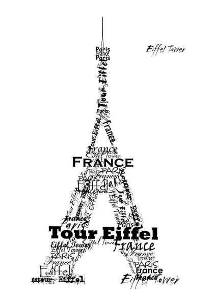 Eyfel Kulesi ile yazı tipi kompozisyon