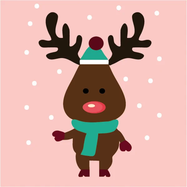 Geyikli Noel kartı.