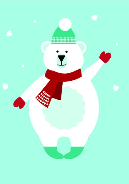 bir ayı ile Noel kartı