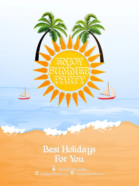 Résumé des vacances d'été — Image vectorielle