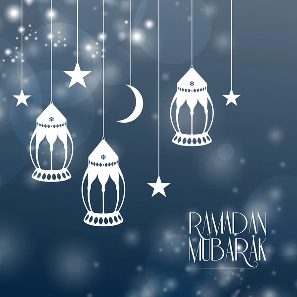 Ramadán Mubarak Resumen — Vector de stock