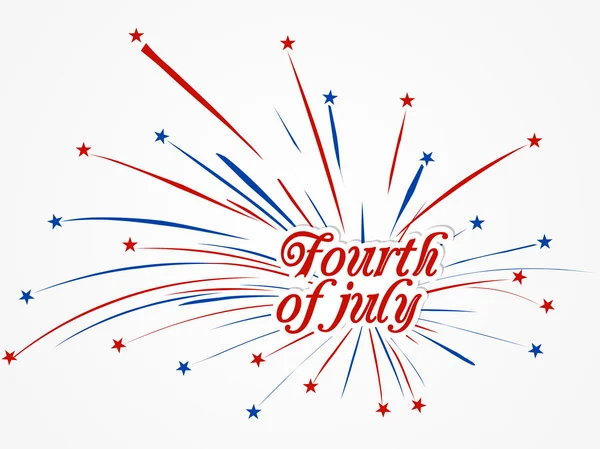 Le 4 juillet Jour de l'indépendance de l'Amérique — Image vectorielle