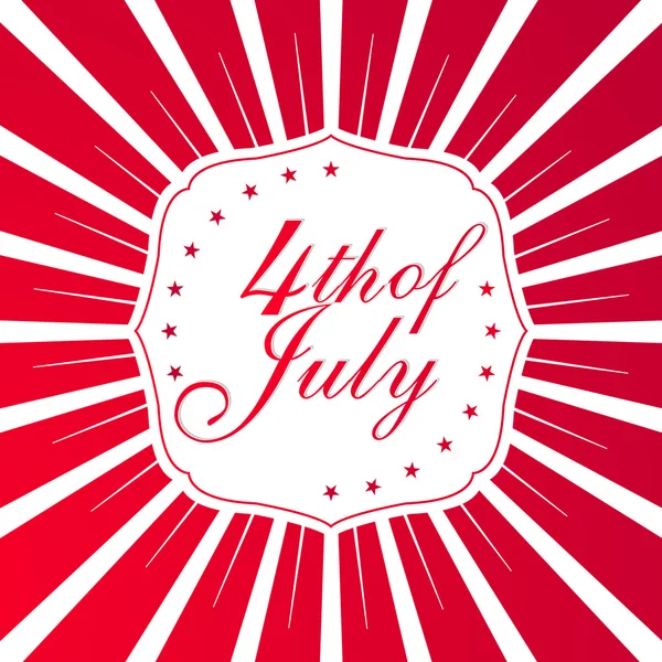 4 luglio Independence Day of America — Vettoriale Stock