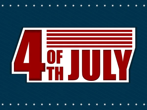 Cuatro de julio Día de la Independencia de América — Archivo Imágenes Vectoriales