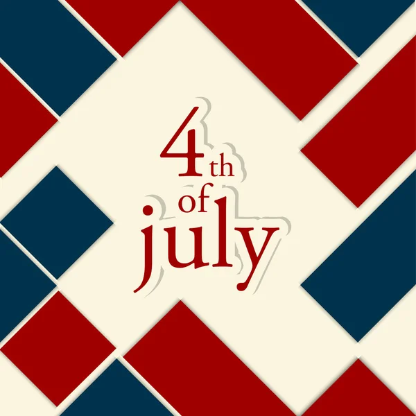 Cuatro de julio Día de la Independencia de América — Archivo Imágenes Vectoriales