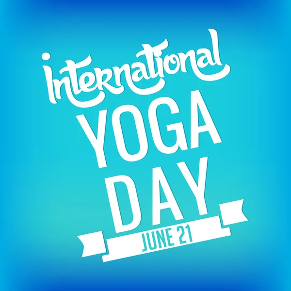 Día internacional del yoga — Vector de stock