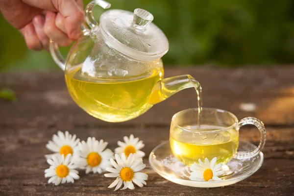 Té verde en una hermosa taza — Foto de Stock