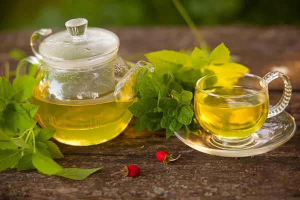 Thé vert dans une belle tasse — Photo