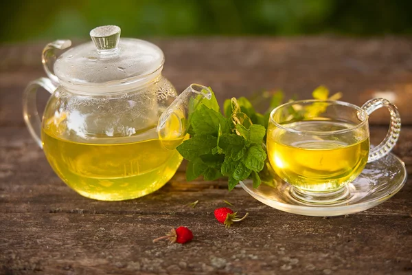 Thé vert dans une belle tasse — Photo