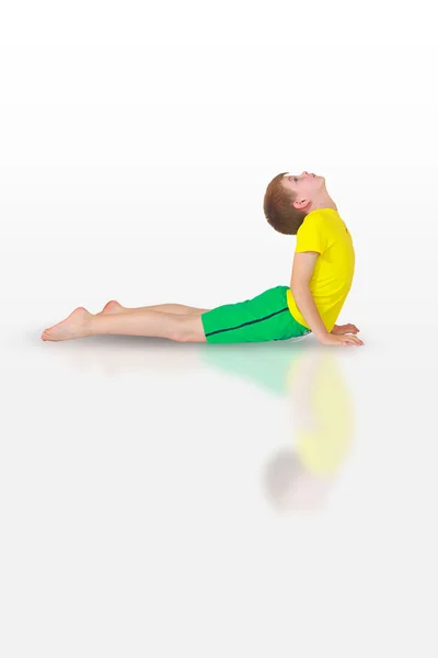 Bhudzhangasana yoga kids — Stock Photo, Image